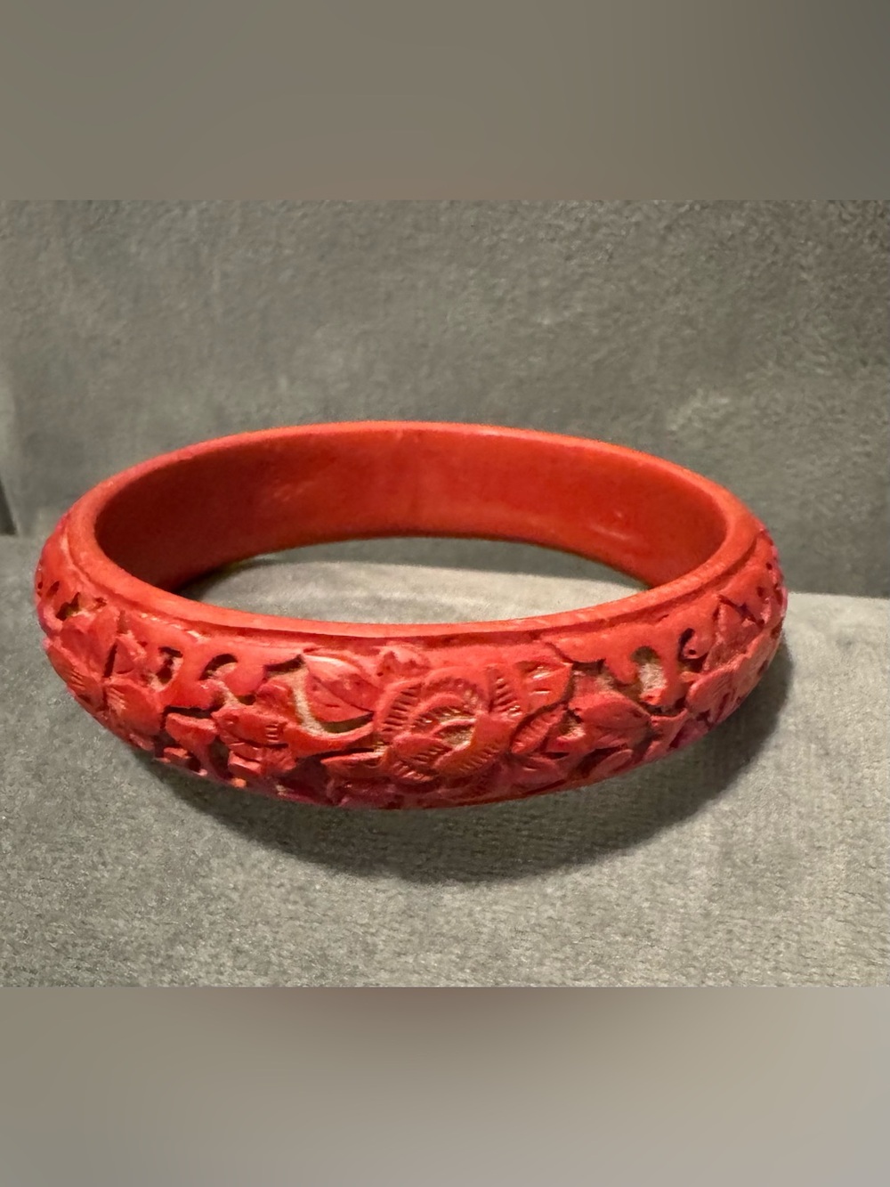 Vintage cinnabar bracelet